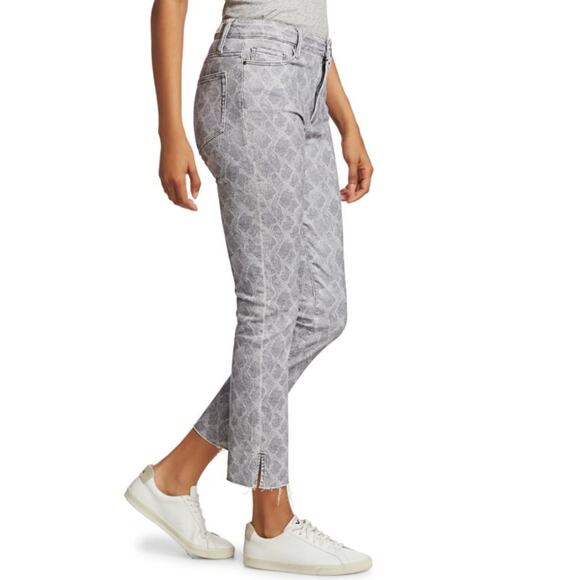 Paige Hoxton High-Rise Skinny Snakeskin Print Ankle Jeans Size 28 - Picture 1 of 10